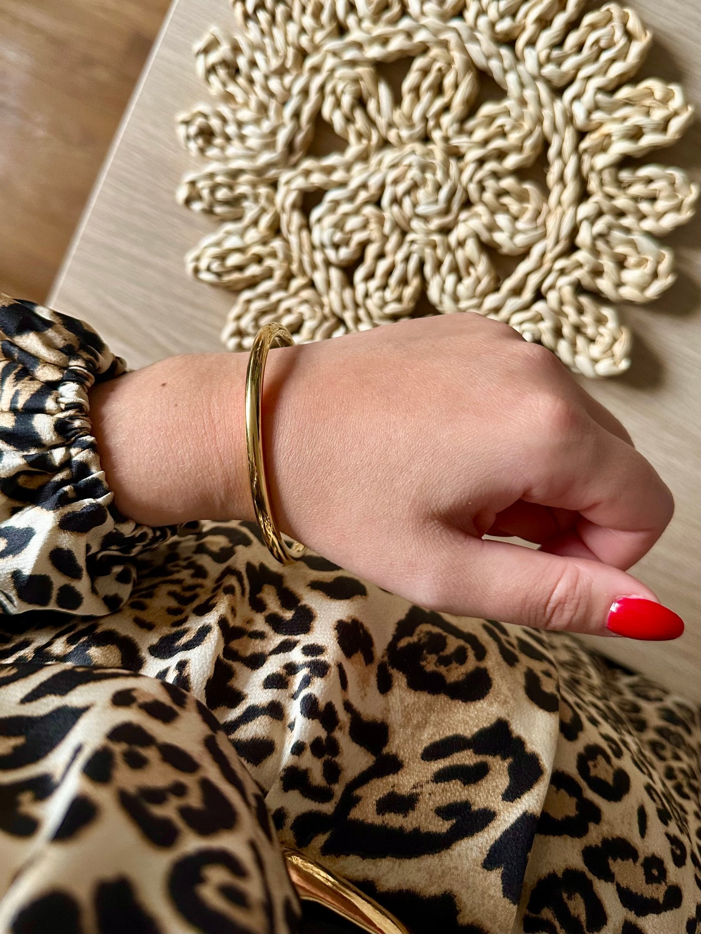 BRACELET JONC OR - ACIER INOXYDABLE