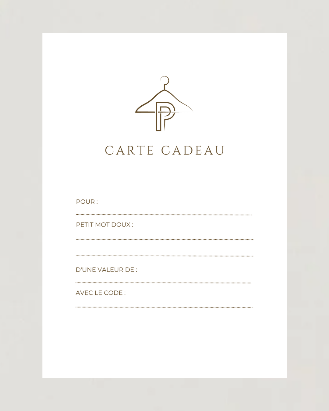 CARTE CADEAU