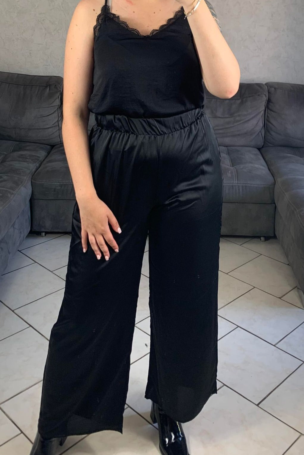 PANTALON EN SATIN