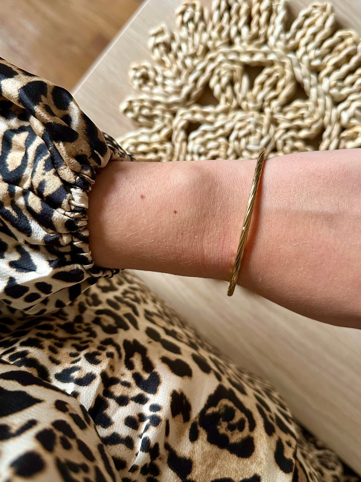 BRACELET JONC TRESSÉ - ACIER INOXYDABLE