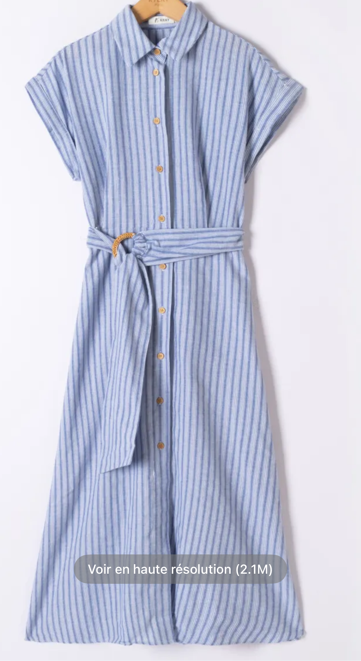 ROBE LONGUE A RAYURES