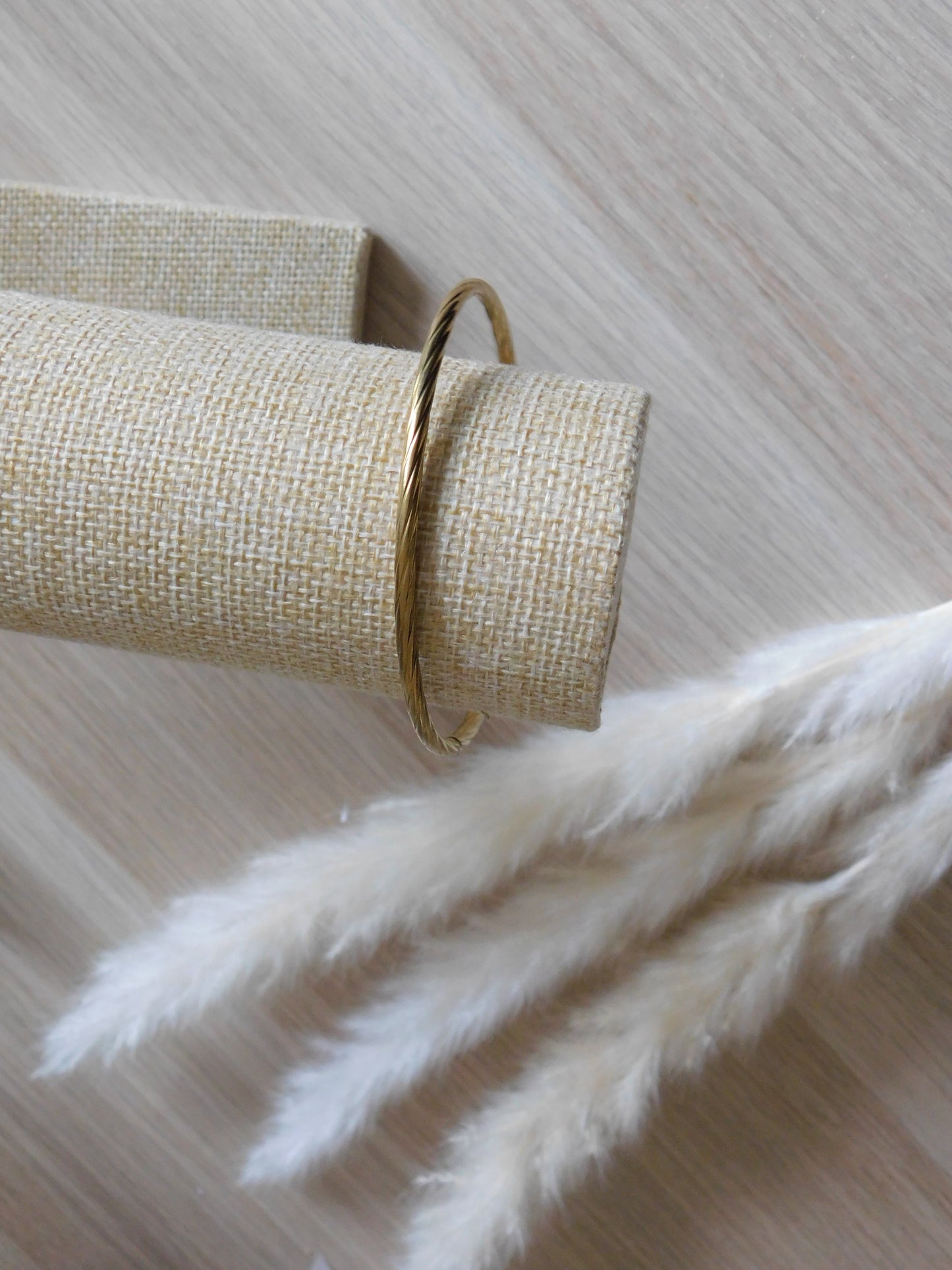 BRACELET JONC TRESSÉ - ACIER INOXYDABLE