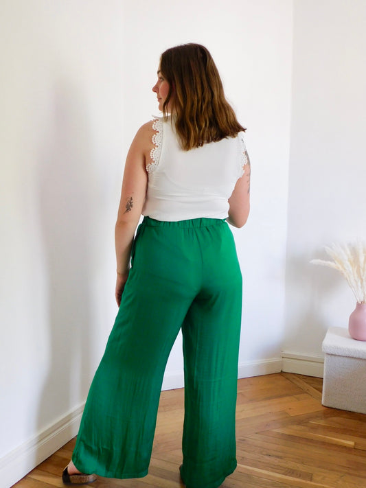 PANTALON FLUIDE - VERT