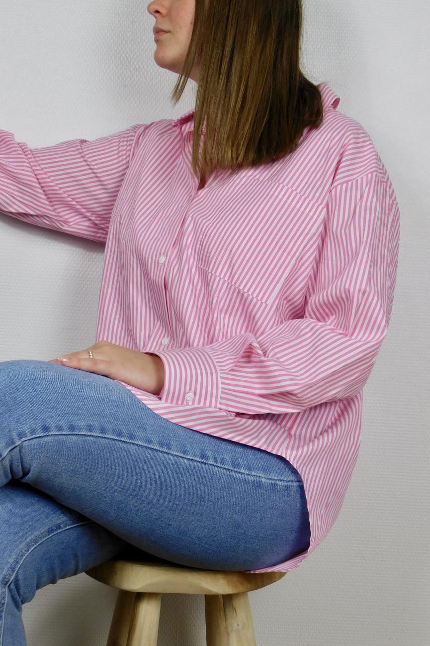 CHEMISE OVERSIZE RAYEE ROSE