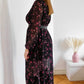 ROBE LONGUE A PLUMETTIS - NOIR & ROSE