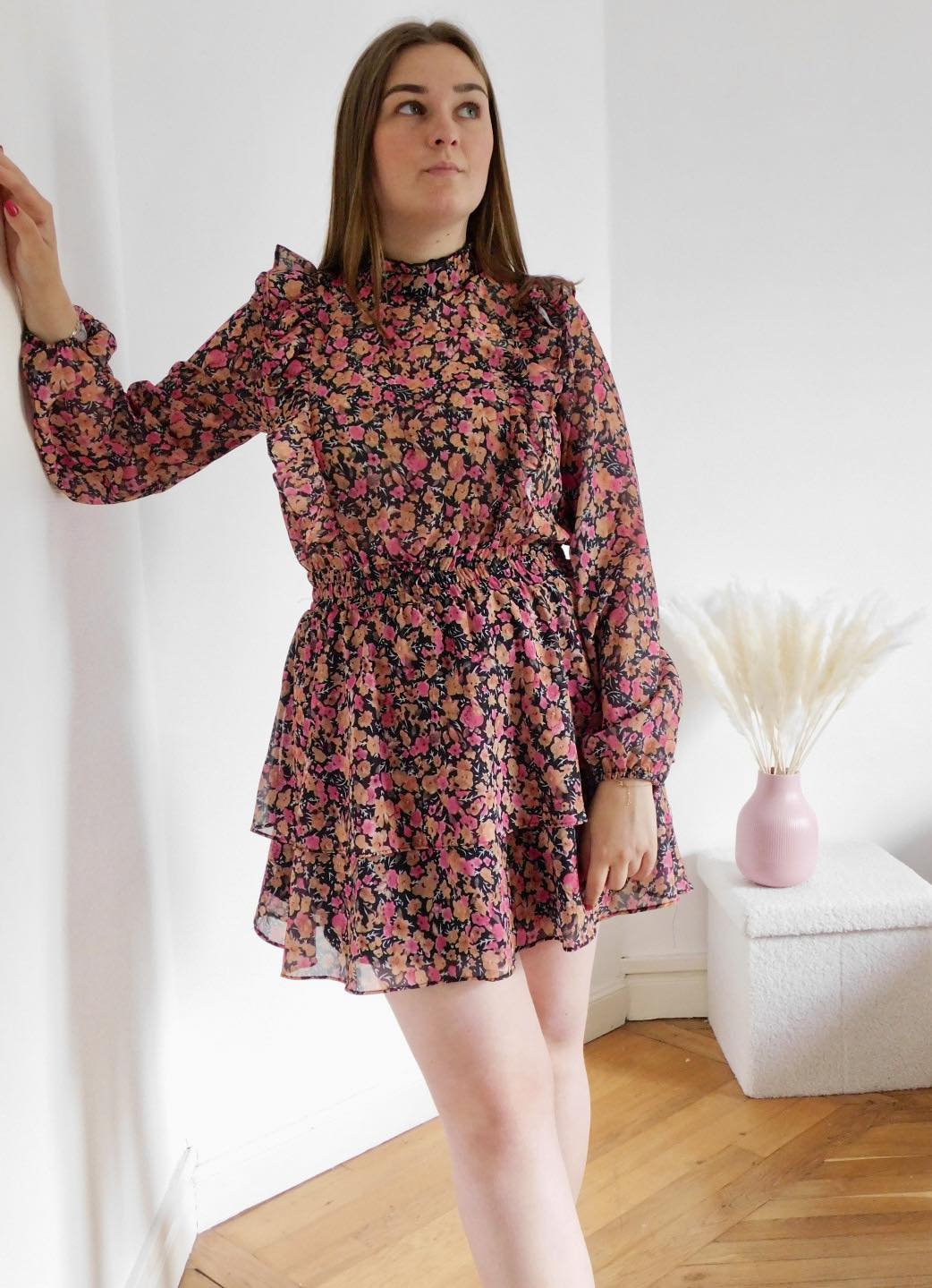 ROBE COURTE FLEURIE