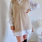 TUNIQUE / ROBE CHEMISE - BEIGE