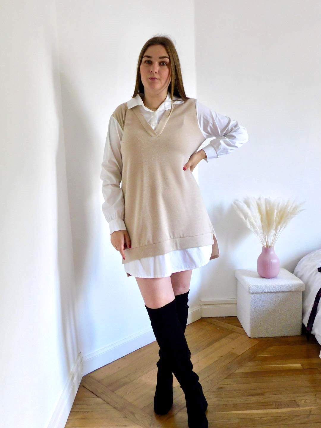 TUNIQUE / ROBE CHEMISE - BEIGE