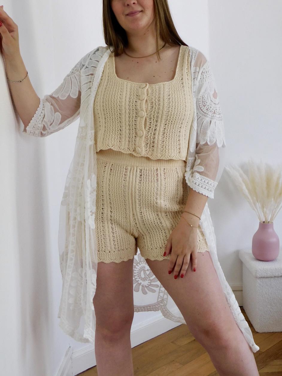 SHORT EFFET CROCHET / ENSEMBLE