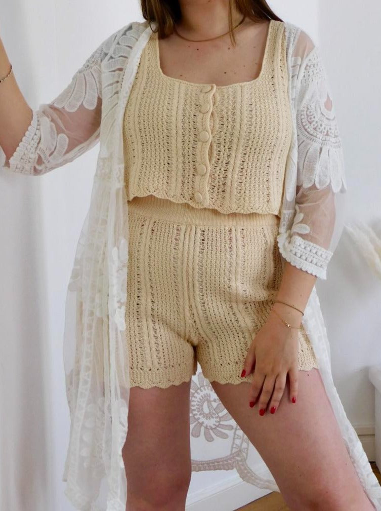 SHORT EFFET CROCHET / ENSEMBLE