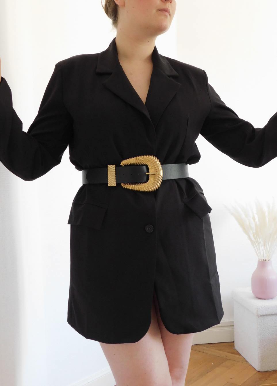 ROBE BLAZER NOIR OVERSIZE