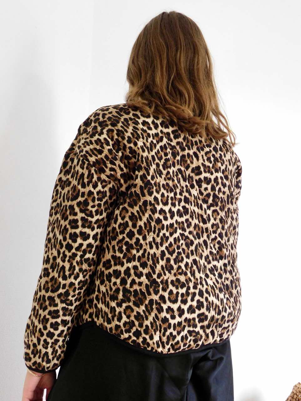 VESTE BOMBERS MATELASSÉE LEOPARD