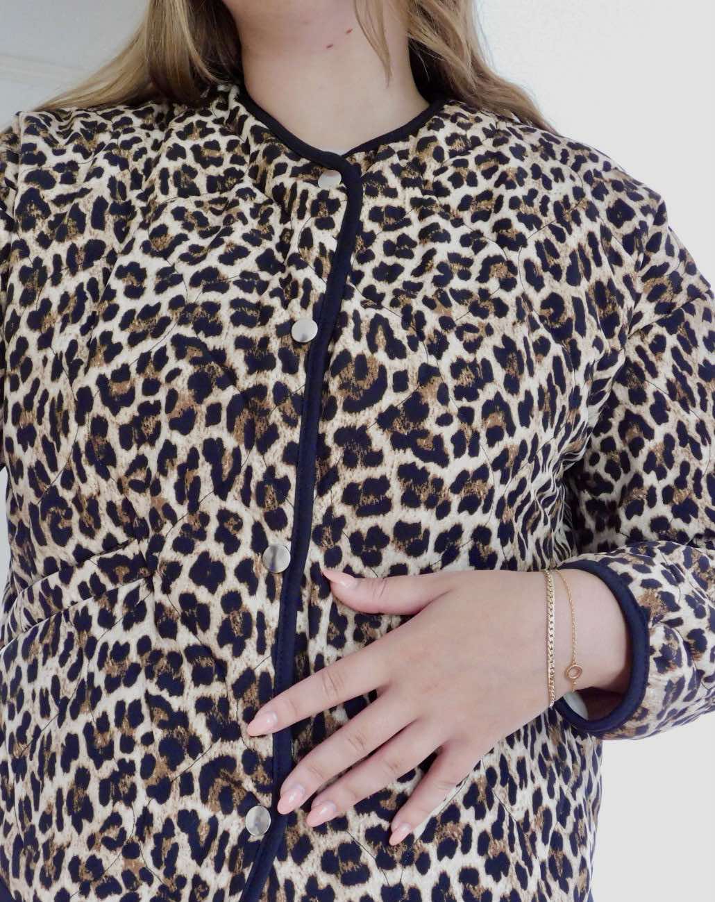 VESTE BOMBERS MATELASSÉE LEOPARD