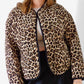 VESTE BOMBERS MATELASSÉE LEOPARD