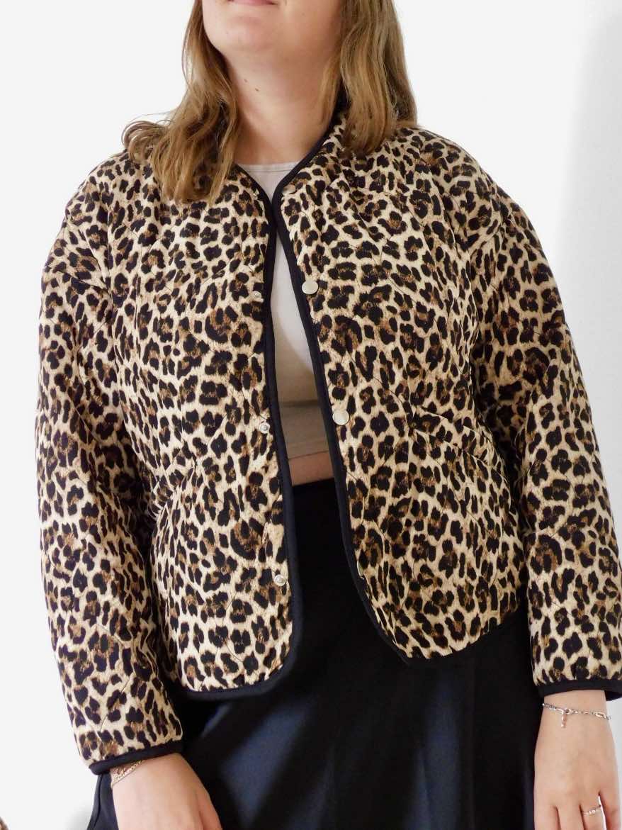 VESTE BOMBERS MATELASSÉE LEOPARD