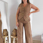 PANTALON DE COSTUME - MARRON