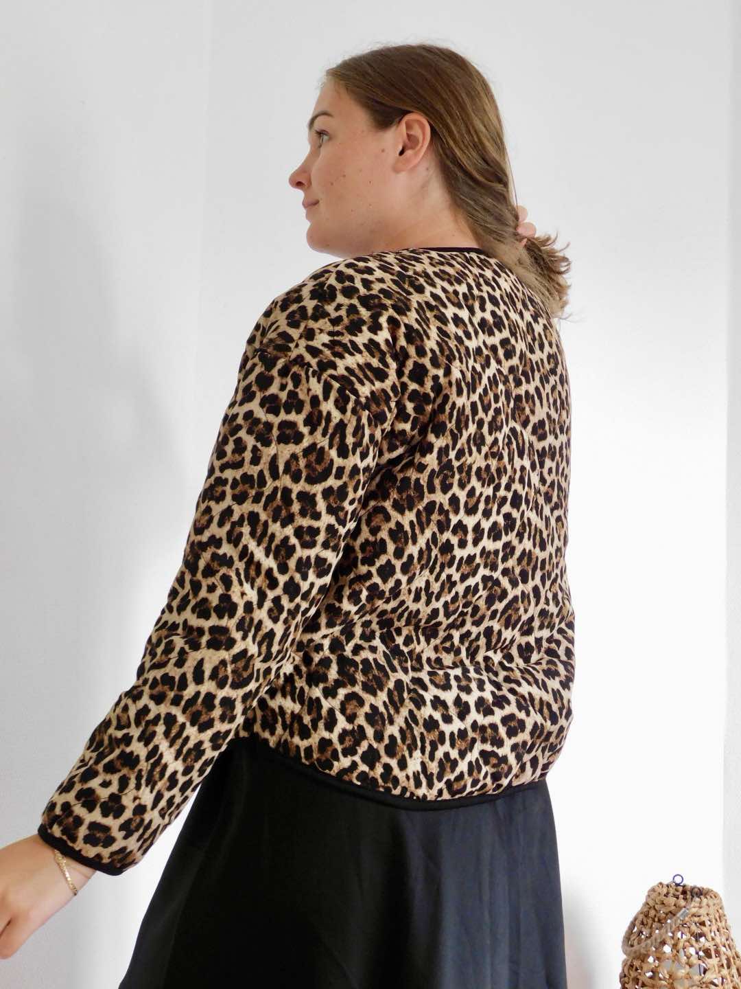 VESTE BOMBERS MATELASSÉE LEOPARD