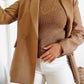PULL COL ROULE SANS MANCHES - MARRON