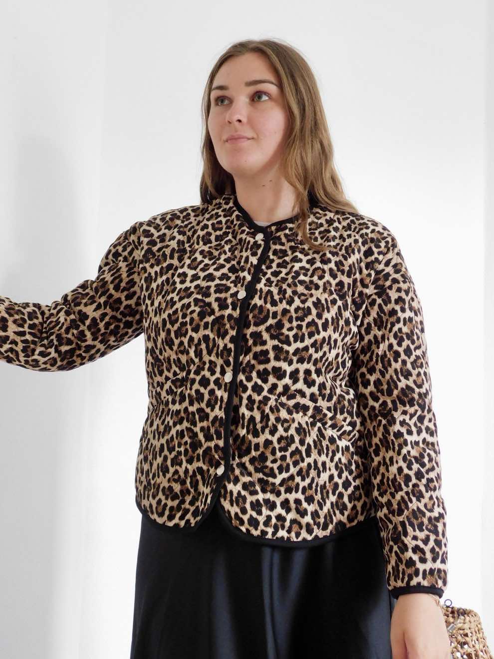 VESTE BOMBERS MATELASSÉE LEOPARD