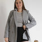 VESTE GRISE A DOUBLE BOUTONNAGE