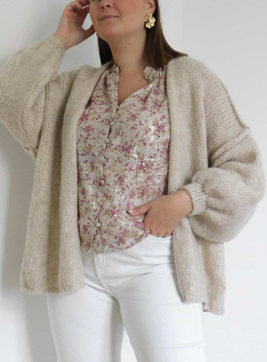 GILET OVERSIZE - BEIGE