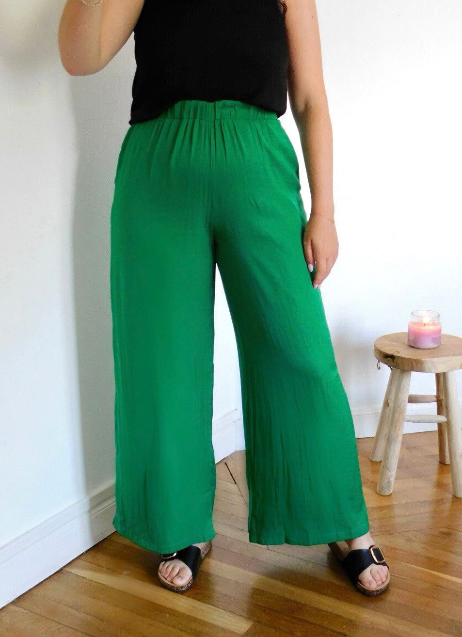 PANTALON FLUIDE - VERT