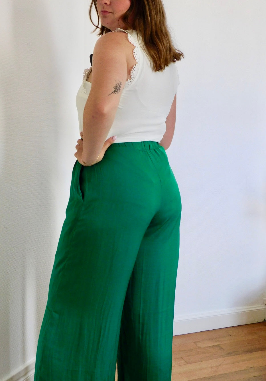 PANTALON FLUIDE - VERT