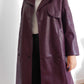 TRENCH EN SIMILI CUIR - BORDEAUX