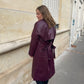 TRENCH EN SIMILI CUIR - BORDEAUX