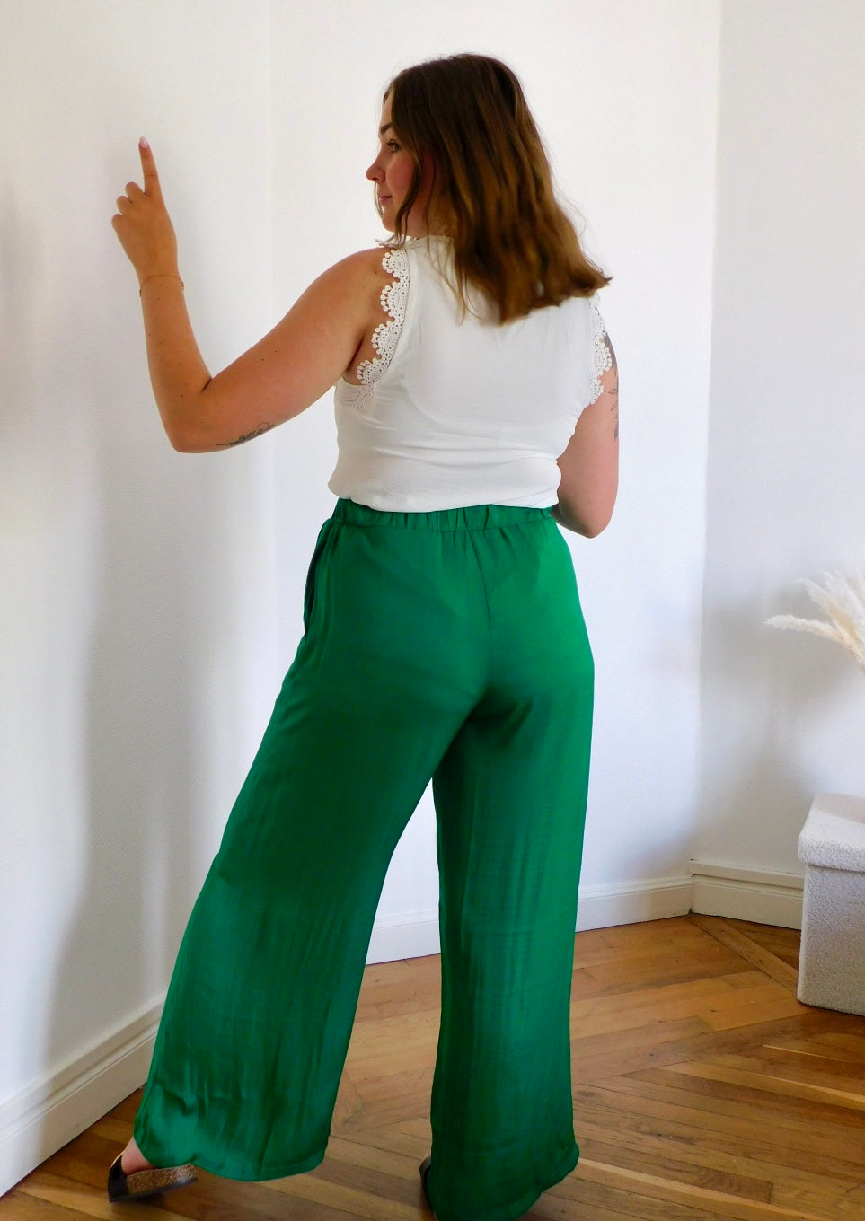 PANTALON FLUIDE - VERT