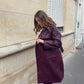 TRENCH EN SIMILI CUIR - BORDEAUX